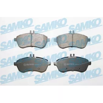 Jeu de 4 plaquettes de frein avant SAMKO 5SP1340 pour MERCEDES-BENZ CLASSE C C 220 CDI - 170cv