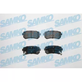 Jeu de 4 plaquettes de frein arrière SAMKO 5SP1344 pour AUDI A3 1.6 CVVT - 125cv
