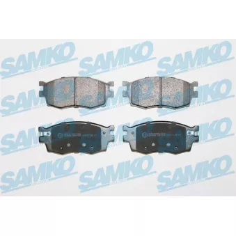 Jeu de 4 plaquettes de frein avant SAMKO 5SP1345 pour KIA RIO 1.6 16V - 112cv