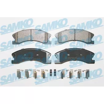 Jeu de 4 plaquettes de frein avant SAMKO 5SP1365 pour JEEP GRAND CHEROKEE 2.7 CRD 4x4 - 163cv
