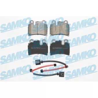 Jeu de 4 plaquettes de frein arrière SAMKO 5SP1380 pour VOLKSWAGEN TOUAREG 3.0 V6 TSI Hybrid - 333cv