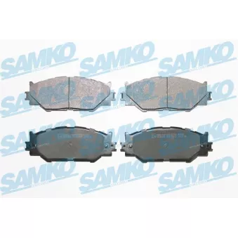 Jeu de 4 plaquettes de frein avant SAMKO 5SP1412 pour DAIHATSU SIRION 220d - 177cv