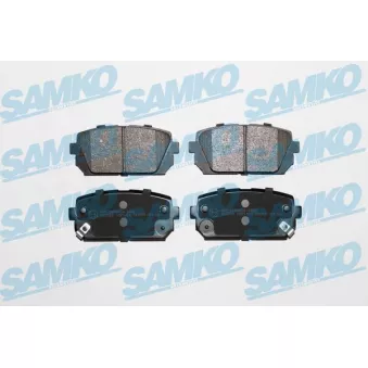 Jeu de 4 plaquettes de frein arrière SAMKO 5SP1416 pour KIA CARENS 1.6 CVVT - 126cv