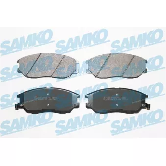 Jeu de 4 plaquettes de frein avant SAMKO 5SP1448 pour SSANGYONG RODIUS 2.7 Xdi - 165cv