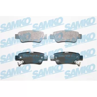 Jeu de 4 plaquettes de frein arrière SAMKO 5SP1455 pour HONDA CR-V 2.2 i-DTEC - 150cv