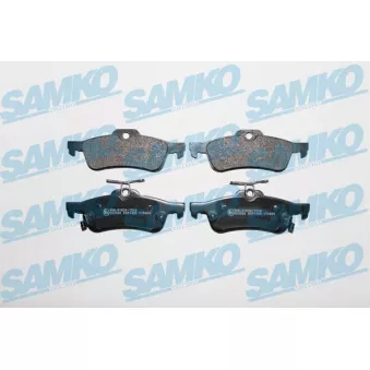 Jeu de 4 plaquettes de frein arrière SAMKO 5SP1458 pour TOYOTA YARIS 1.4 D-4D - 90cv