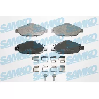 Jeu de 4 plaquettes de frein avant SAMKO 5SP1471K pour PEUGEOT 308 1.6 HDI - 112cv
