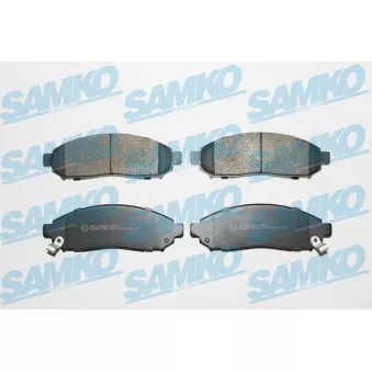 Jeu de 4 plaquettes de frein avant SAMKO OEM d10601va0a
