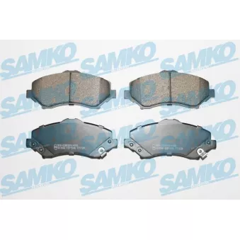 Jeu de 4 plaquettes de frein avant SAMKO 5SP1548 pour JEEP CHEROKEE 3.7 V6 - 205cv