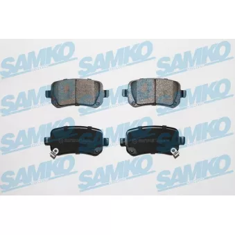 Jeu de 4 plaquettes de frein arrière SAMKO 5SP1550 pour DODGE JOURNEY 2.4 ECO+ - 170cv