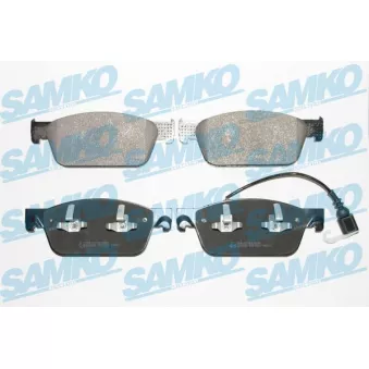 Jeu de 4 plaquettes de frein avant SAMKO 5SP1551 pour VOLKSWAGEN TRANSPORTER - COMBI 2.0 TDI - 102cv