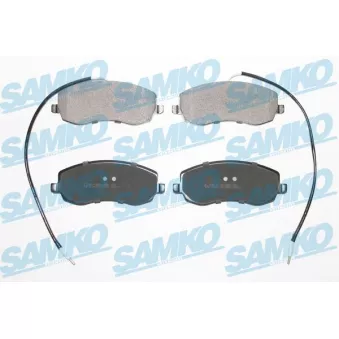 Jeu de 4 plaquettes de frein avant SAMKO 5SP1557 pour LANCIA PHEDRA 2.2 D Multijet - 170cv
