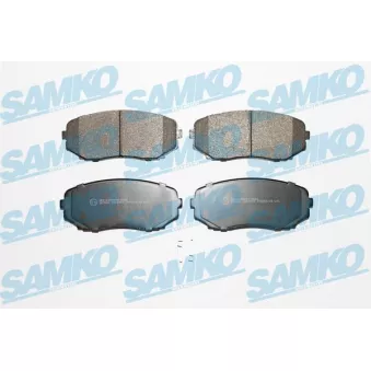 Jeu de 4 plaquettes de frein avant SAMKO 5SP1573 pour CITROEN C3 2.2 MZR-CD - 173cv