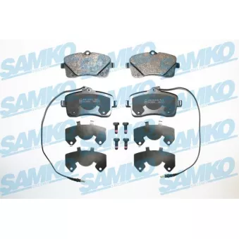 Jeu de 4 plaquettes de frein avant SAMKO 5SP1601 pour PEUGEOT 407 2.0 16V - 140cv