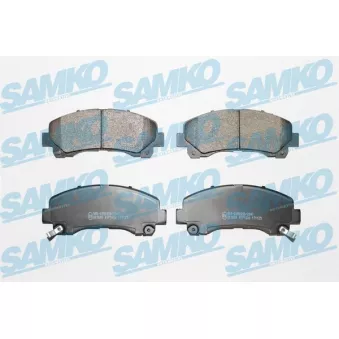 Jeu de 4 plaquettes de frein avant SAMKO 5SP1630 pour ISUZU D-MAX 2.5 CRDi - 163cv
