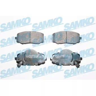 Jeu de 4 plaquettes de frein avant SAMKO 5SP1633 pour SKODA FABIA 1.2 - 78cv