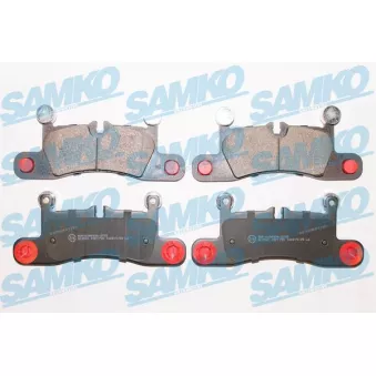 Jeu de 4 plaquettes de frein arrière SAMKO OEM 7P6698451C