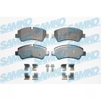 Jeu de 4 plaquettes de frein arrière SAMKO 5SP1787 pour FORD TRANSIT 2.0 TDCi - 105cv