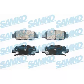 Jeu de 4 plaquettes de frein arrière SAMKO 5SP1839 pour NISSAN MURANO 3.5 4x4 - 234cv