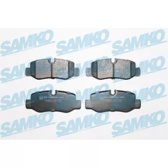 Jeu de 4 plaquettes de frein arrière SAMKO OEM a447420012028