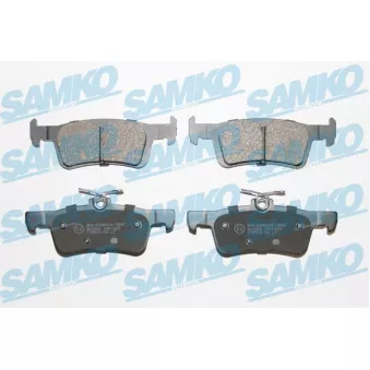 Jeu de 4 plaquettes de frein arrière SAMKO OEM 1610814180