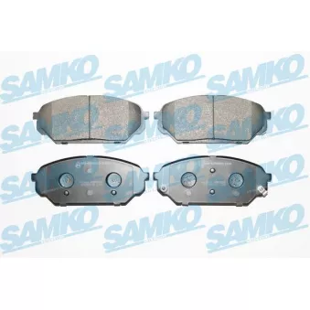 Jeu de 4 plaquettes de frein avant SAMKO 5SP1989 pour HYUNDAI IX55 3.0 V6 CRDi - 250cv
