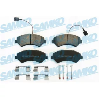 Jeu de 4 plaquettes de frein avant SAMKO OEM 77367093