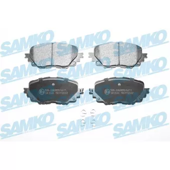 Jeu de 4 plaquettes de frein avant SAMKO OEM 6000615055