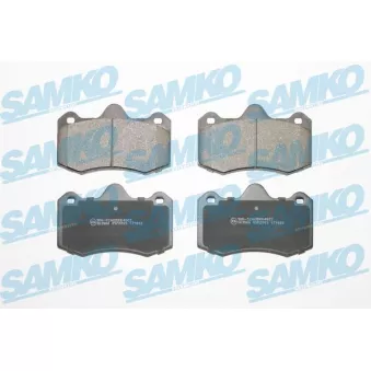 Jeu de 4 plaquettes de frein avant SAMKO 5SP2009 pour RENAULT CLIO 3.0 V6 Sport - 226cv