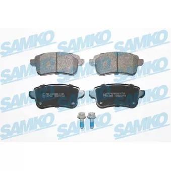 Jeu de 4 plaquettes de frein arrière SAMKO 5SP2014 pour RENAULT SCENIC 1.5 dCi 110 - 110cv