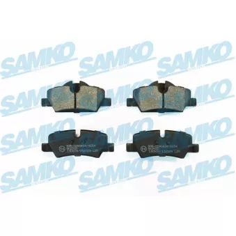 Jeu de 4 plaquettes de frein arrière SAMKO OEM 34216861641