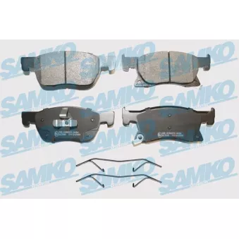 Jeu de 4 plaquettes de frein avant SAMKO 5SP2048K pour SEAT IBIZA 1.6 CDTi - 136cv