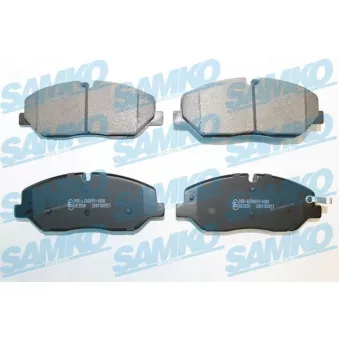 Jeu de 4 plaquettes de frein avant SAMKO 5SP2057 pour HYUNDAI H350 2.5 CRDI - 150cv