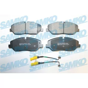 Jeu de 4 plaquettes de frein avant SAMKO 5SP2105A pour HYUNDAI H350 2.5 CRDI - 150cv