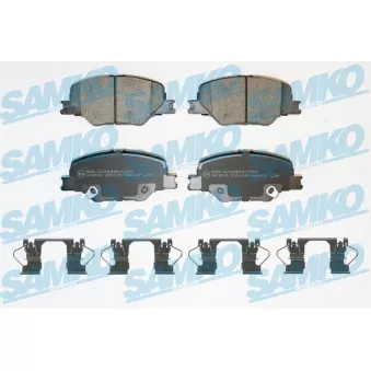 Jeu de 4 plaquettes de frein avant SAMKO 5SP2107K pour PEUGEOT PARTNER ORIGIN 2.0 4x4 - 260cv