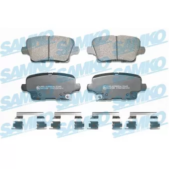 Jeu de 4 plaquettes de frein arrière SAMKO 5SP2141K pour OPEL INSIGNIA 2.0 CDTi - 170cv