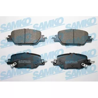 Jeu de 4 plaquettes de frein arrière SAMKO 5SP2201 pour HONDA CR-V 1.5 VTEC - 173cv
