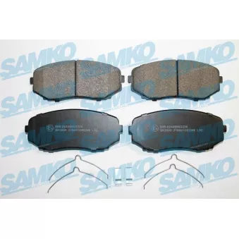 Jeu de 4 plaquettes de frein avant SAMKO OEM 7U2J2C452AA