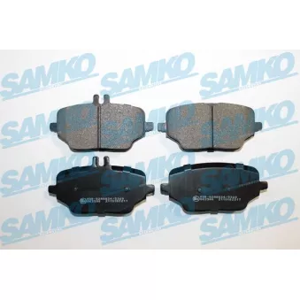 Jeu de 4 plaquettes de frein arrière SAMKO 5SP2217 pour MERCEDES-BENZ GLE GLE 350 d 4-matic - 272cv