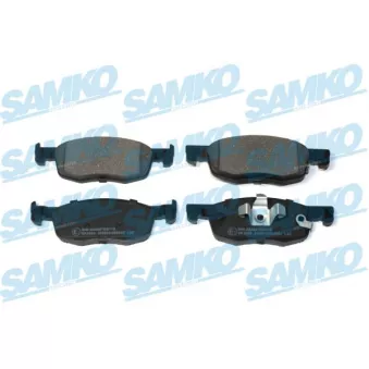 Jeu de 4 plaquettes de frein avant SAMKO 5SP2262 pour TOYOTA AYGO X 1,0 VVT-i - 72cv