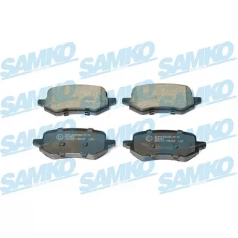 Jeu de 4 plaquettes de frein arrière SAMKO 5SP2265 pour FORD PUMA 1.0 EcoBoost mHEV - 155cv