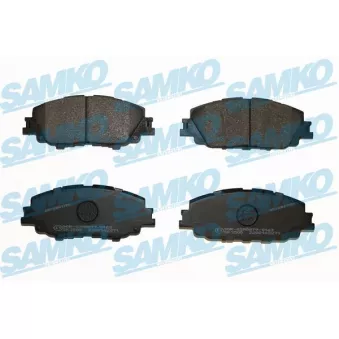 Jeu de 4 plaquettes de frein avant SAMKO 5SP2271 pour SKODA RAPID 1.5 - 125cv