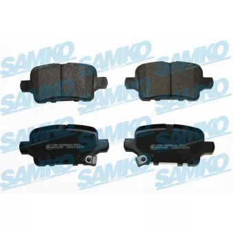 Jeu de 4 plaquettes de frein arrière SAMKO 5SP2276 pour OPEL INSIGNIA 2.0 CDTi - 170cv