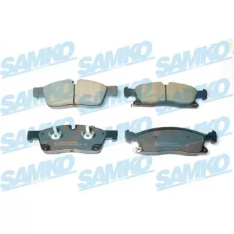 Jeu de 4 plaquettes de frein avant SAMKO 5SP2280 pour JEEP GRAND CHEROKEE 3.0 CRD V6 - 190cv