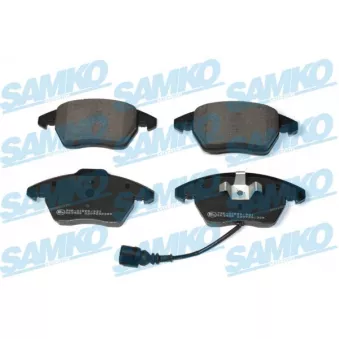 Jeu de 4 plaquettes de frein avant SAMKO OEM 1KD698151G