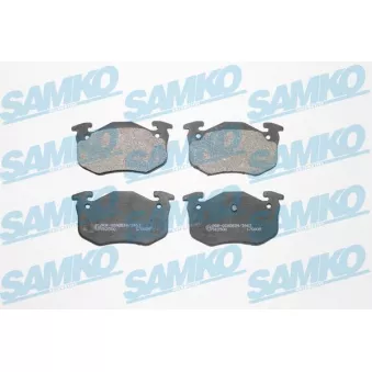 Jeu de 4 plaquettes de frein arrière SAMKO 5SP275 pour RENAULT R19 1.7 - 107cv