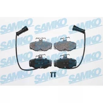 Jeu de 4 plaquettes de frein arrière SAMKO OEM D85GB2M008AG