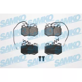 Jeu de 4 plaquettes de frein avant SAMKO 5SP282 pour PEUGEOT 205 1.7 Diesel - 60cv