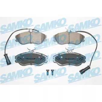 Jeu de 4 plaquettes de frein avant SAMKO 5SP326 pour AUDI 100 2.2 CAT - 137cv