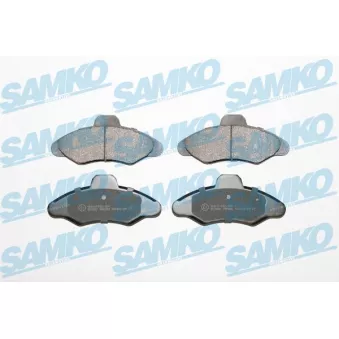 Jeu de 4 plaquettes de frein avant SAMKO 5SP383 pour FORD ORION 1.8 TD - 90cv